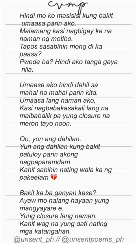 There is only one simple concept, and that is that love. . Spoken poetry tagalog about love and pain